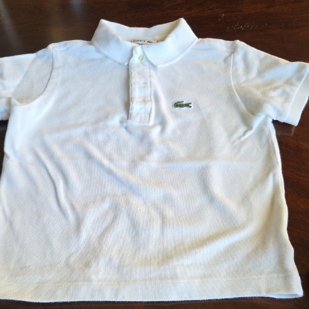 Lacoste Boy's White Polo Shirt